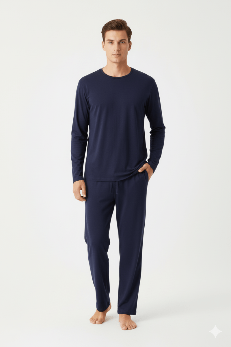 SoothemsMen's Relaxed Fit Sleepwear Pajama Set | TEWLTect® Skin Smart Fabric | Long Sleeve Top & Pants for Sensitive SkinSoothems