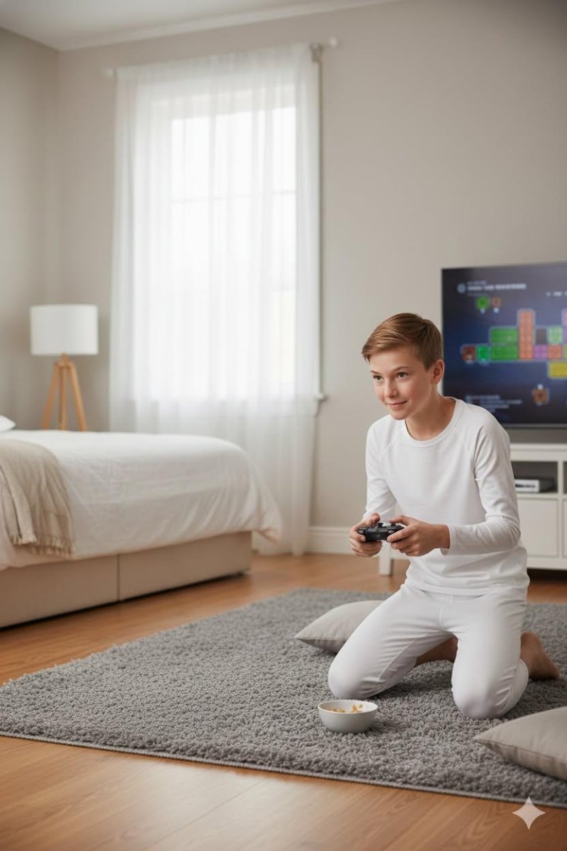 SoothemsSoothems Pajamas – TewlTec® Soothing Sleepwear (White, Sizes 12 & 14) – Ultra - Soft, Breathable, Sensitive - Skin Friendly PJsSoothems