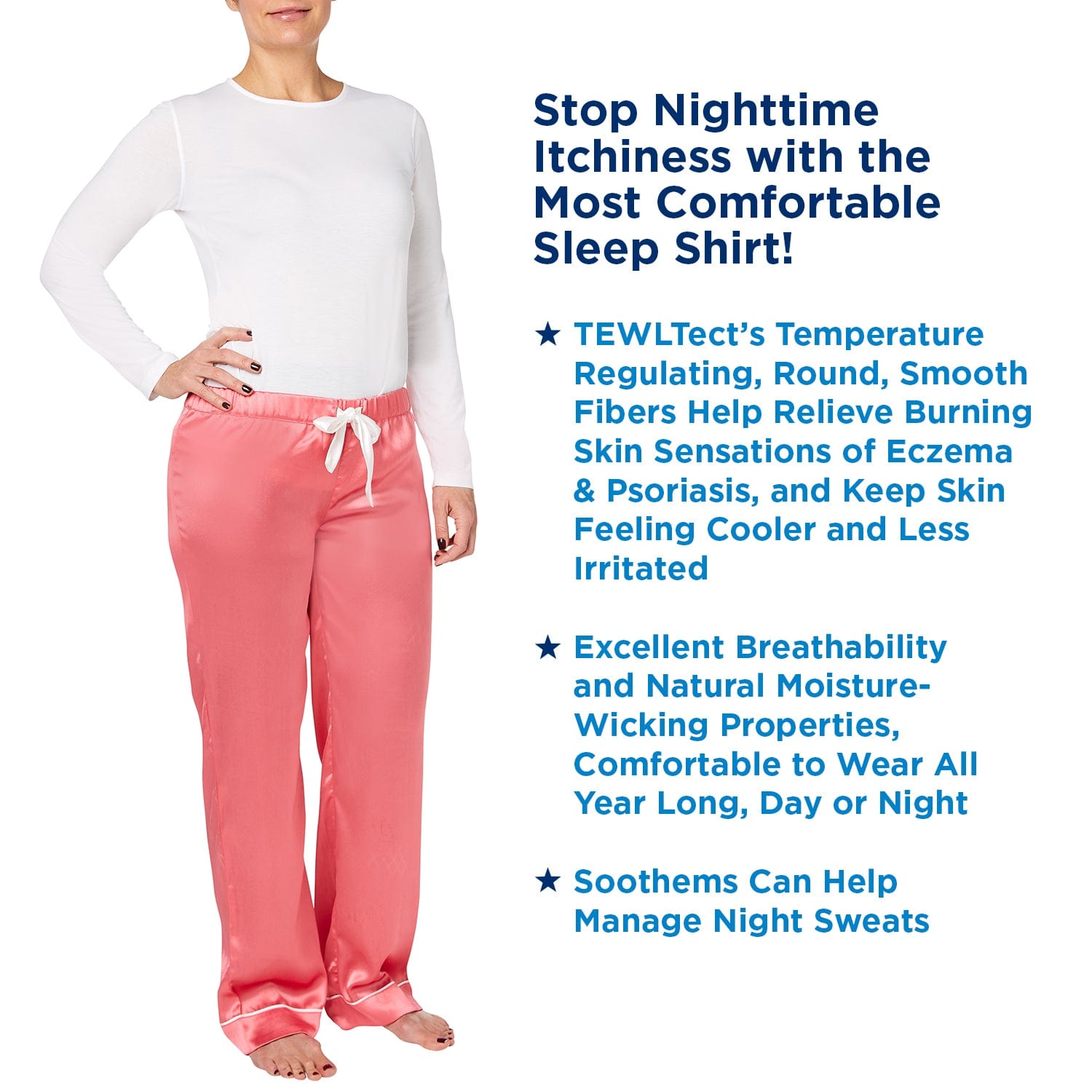 Soothems Eczema Clothing Women's Shirt | Psoriasis & Sensitive Skin Treatment Baselayer | Soothems