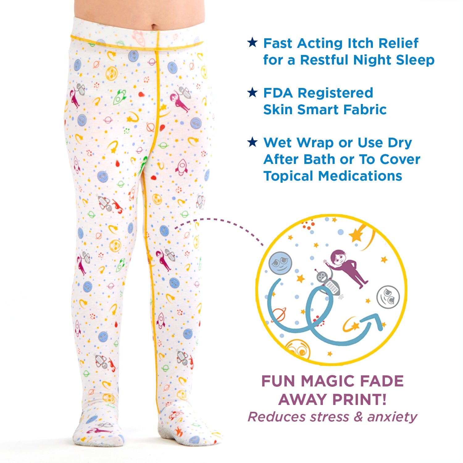 “Eczema Pajama Sleep Shirt and Leggings made from TENCEL Prevent scratching of legs ankles and feet during sleep”