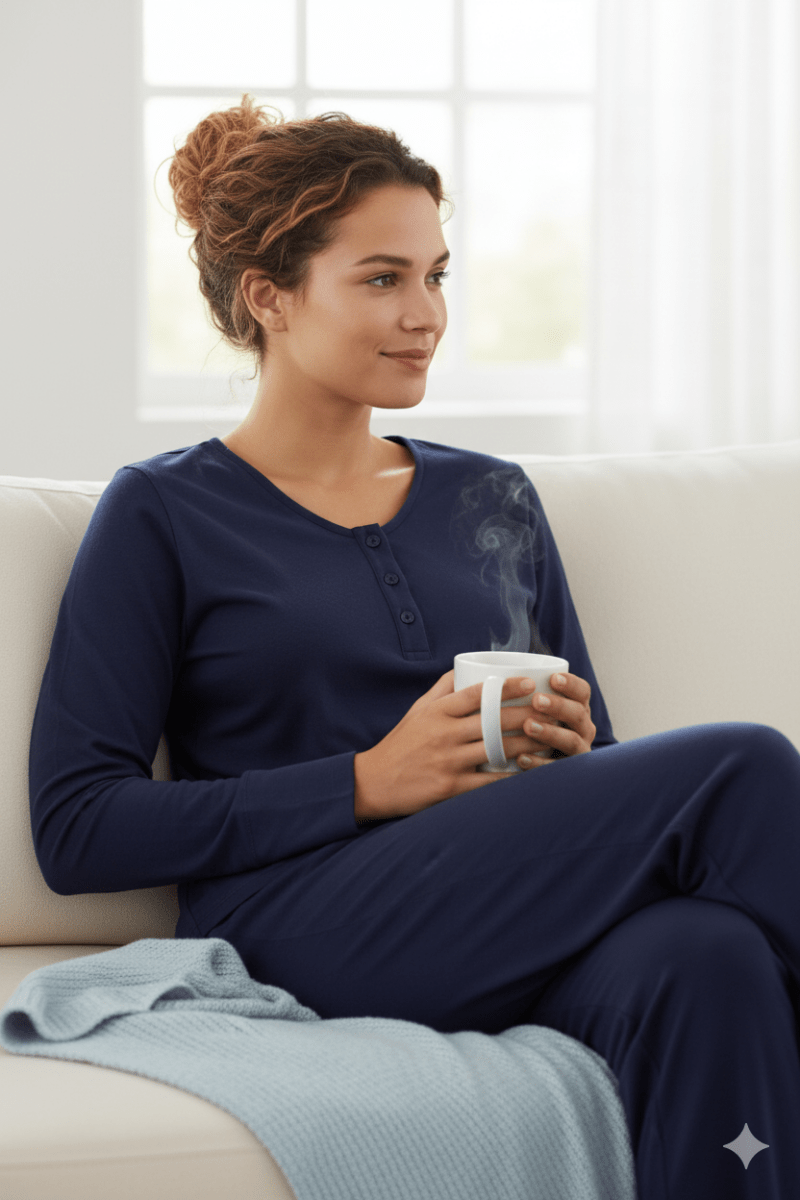 SoothemsWomen's Relaxed Fit Sleepwear Pajama Set | TEWLTect® Skin Smart Fabric | Long Sleeve Top & Pants for Sensitive SkinSoothems