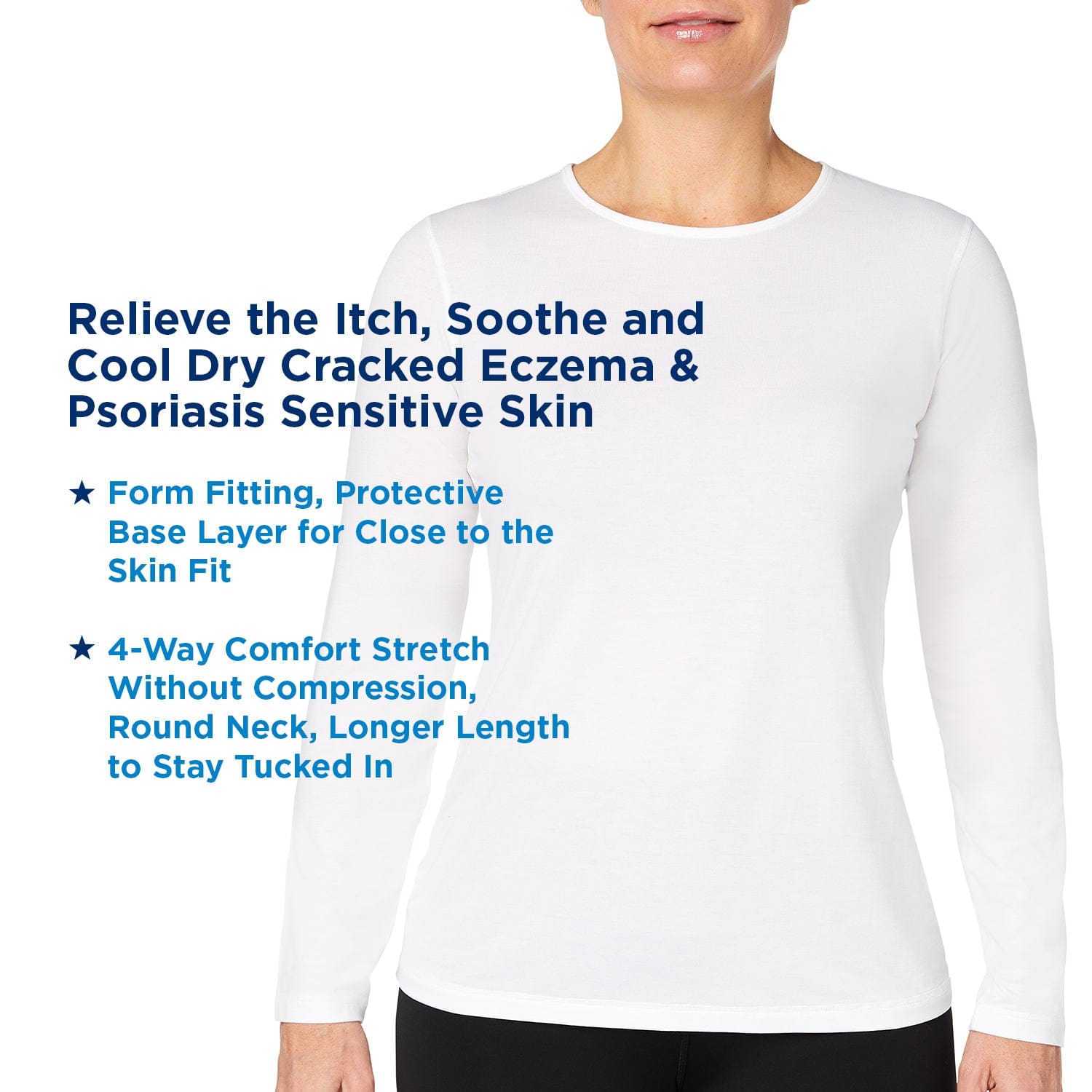 Soothems Eczema Clothing Women's Shirt | Psoriasis & Sensitive Skin Treatment Baselayer | Soothems