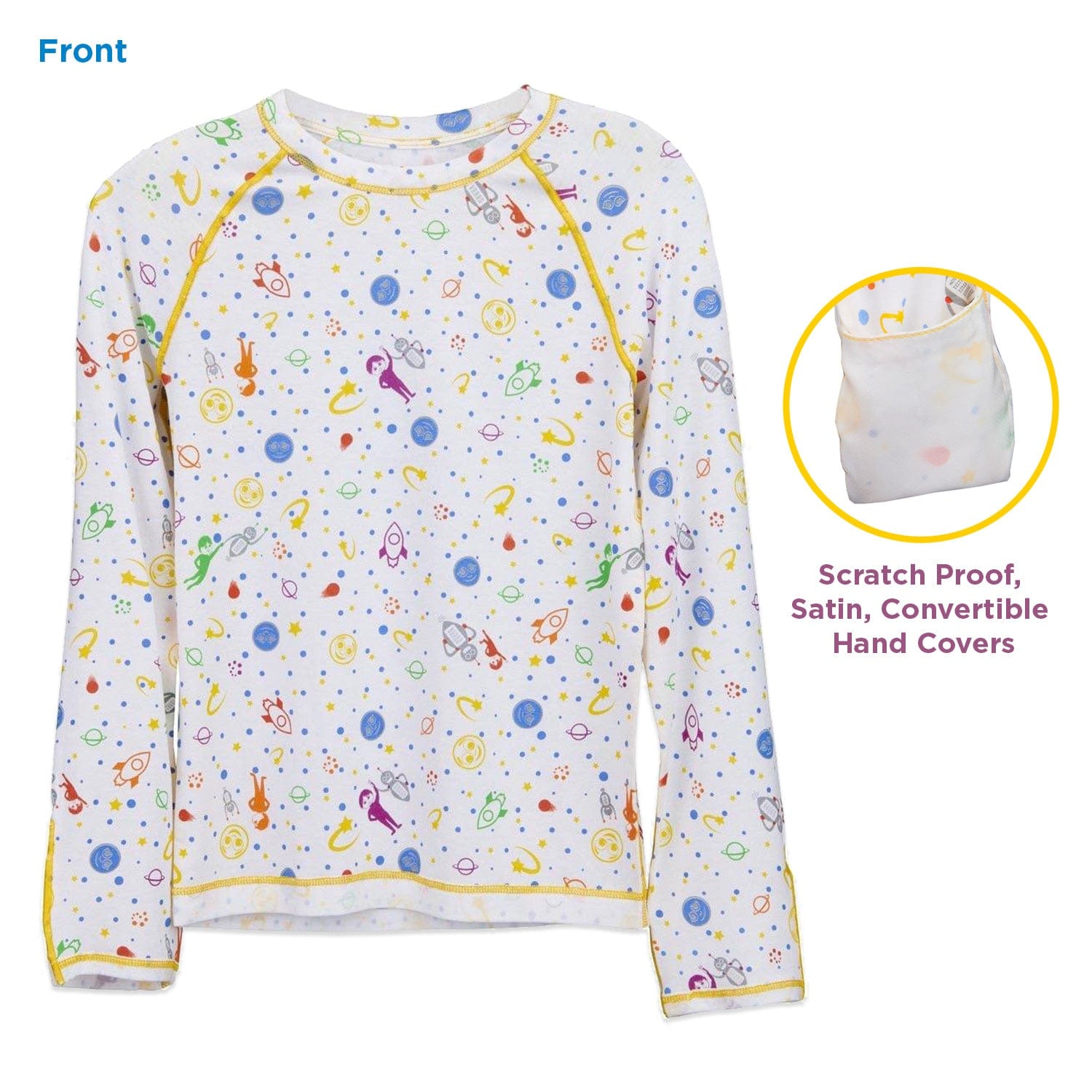 “Eczema Sleepwear and Clothing for kids Stops Scratching with no scratch mittens at Night”
