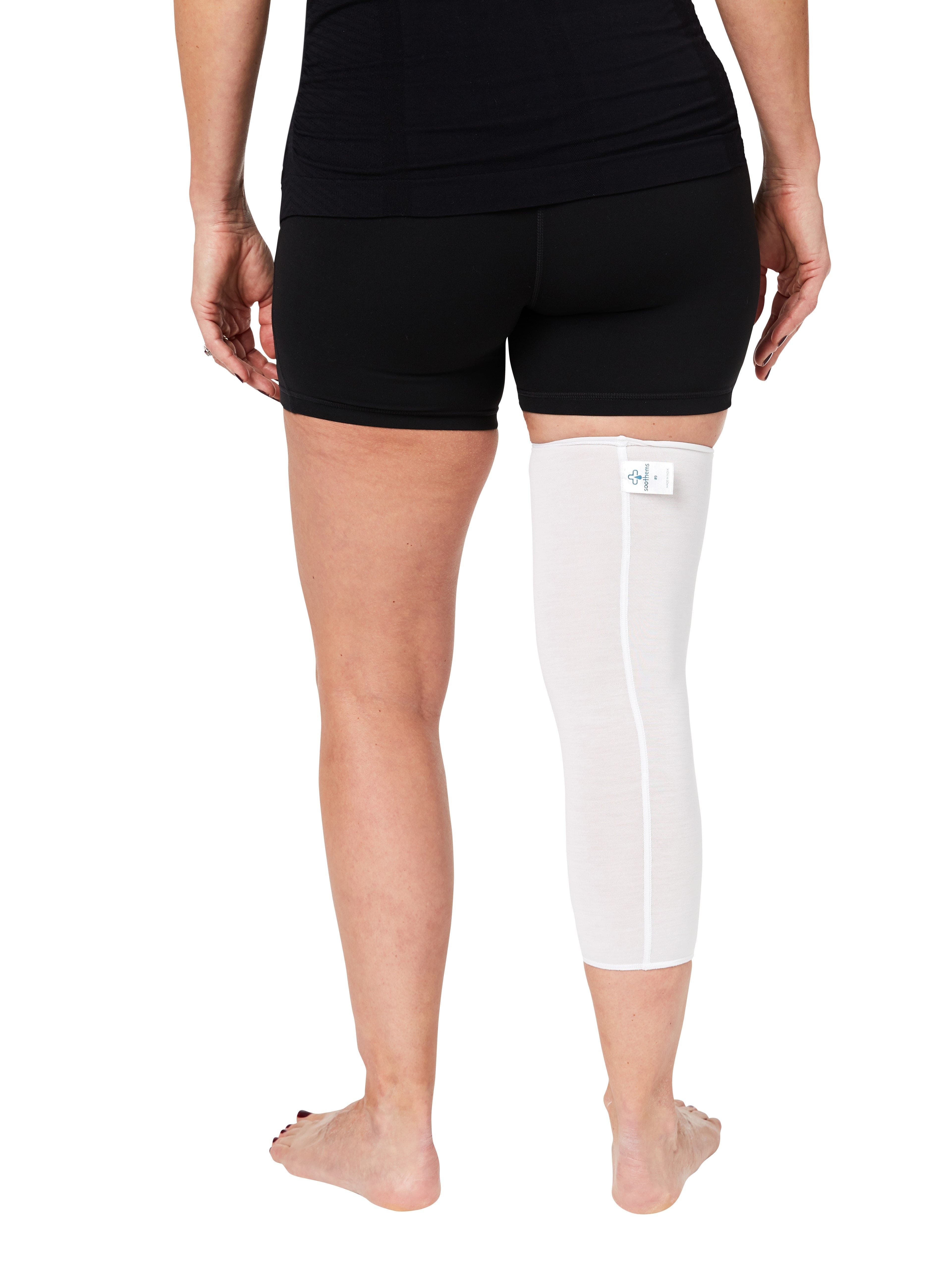 Soothems Eczema Sleeves for Adults | Arm or Leg Sleeves for Wet Wrap Therapy & Psoriasis Relief | Soothems 10 - Circumference under 22" / White